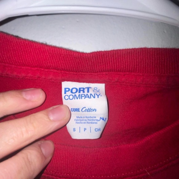 McDonald’s  Red Crew Tee with Ornament Design - Picture 2 of 3